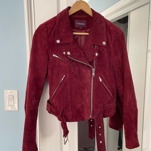 Barely worn suede moto jacket